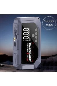 12 volt Taşınabilir Jump Starter Akü Takviye ve Dijital Hava Pompası Acil Yol Yardım Cihazı