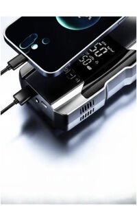 Akü Takviye Cihazı Lastik Hava Kompresörü Uyarı Işıklı ve Powerbanklı 4in1 12.000 mAh Akım Korumalı