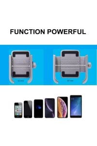 Ayna Bağlantılı Metal Motosiklet ve Bisiklet Telefon Tutucu 360 Derece Motosiklet Telefon Tutacağı