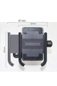 Ayna Bağlantılı Metal Motosiklet ve Bisiklet Telefon Tutucu 360 Derece Motosiklet Telefon Tutacağı