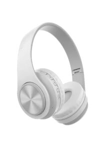 Bluetooth Kulaklık Radyolu Aux Girişli Hafıza Kartlı Kulak Üstü Bluetooth Kulaklık Beyaz
