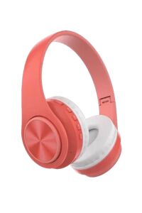 Bluetooth Kulaklık Radyolu Aux Girişli Hafıza Kartlı Kulak Üstü Bluetooth Kulaklık Turuncu