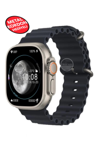 Ultra 2 Akıllı Saat Çelik Kordon Hediyeli Gri Kasa 49mm Nfc Bildirim Sesli Arama Özellikli LG68