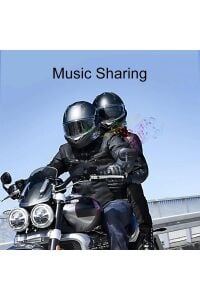 Stereo Mp3 FM Radyo 500 Mt Intercom 2 Eşleşmeli Kask Kulaklık Su Geçirmez Bluetooth Motosiklet