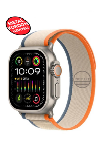 Ultra 2 Akıllı Saat Çelik Kordon Hediyeli Gri Kasa 49mm Nfc Bildirim Sesli Arama Özellikli LG68 Krem