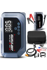 12 volt Taşınabilir Jump Starter Akü Takviye ve Dijital Hava Pompası Acil Yol Yardım Cihazı