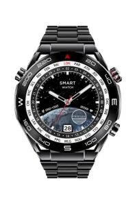 Watch Business Max 4D Akıllı Saat x3 Kordonlu Metal Deri Silikon 49''mm IP67 Full HD Ekran Sesli Arama NFC Altın