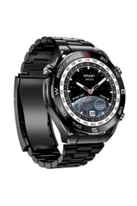 Watch Business Max 4D Akıllı Saat x3 Kordonlu Metal Deri Silikon 49''mm IP67 Full HD Ekran Sesli Arama NFC Altın