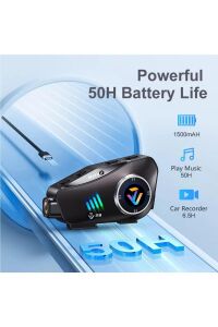 Kamera Kayıt Özellikli Motosiklet Kask Kulaklık PR28 32Gb Hafıza Kartı Hediyeli 1080P Wireless APP