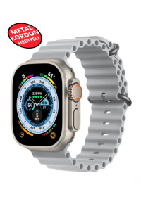 Ultra 2 Akıllı Saat Çelik Kordon Hediyeli Gri Kasa 49mm Nfc Bildirim Sesli Arama Özellikli LG68 Gri