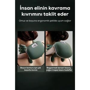 Masaj Cihazı Isıtmalı El Şeklinde Taşınabilir Şarjlı insan Eli Hissi Veren Boyun Sırt Omuz Bacak