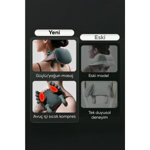 Masaj Cihazı Isıtmalı El Şeklinde Taşınabilir Şarjlı insan Eli Hissi Veren Boyun Sırt Omuz Bacak