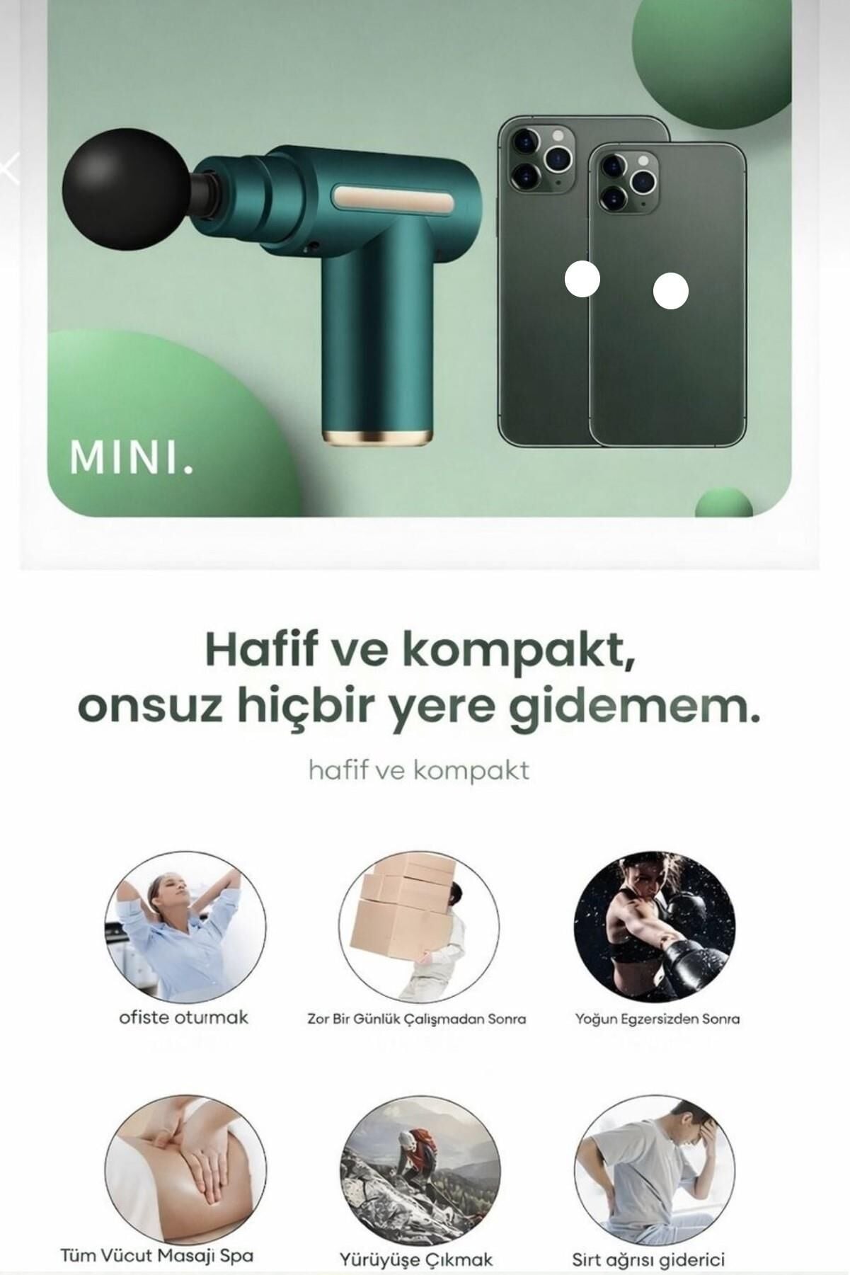 Masaj Aleti Kas Masaj Tabancası Type C Şarjlı Masaj Aleti 4 Farklı Masaj Başlığı Darbeli Titreşimli