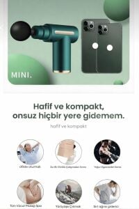 Masaj Aleti Kas Masaj Tabancası Type C Şarjlı Masaj Aleti 4 Farklı Masaj Başlığı Darbeli Titreşimli